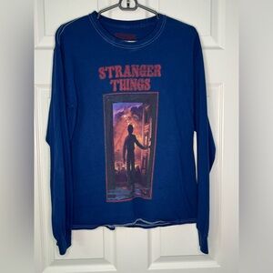 Blue Stranger Things Long Sleeve Tshirt